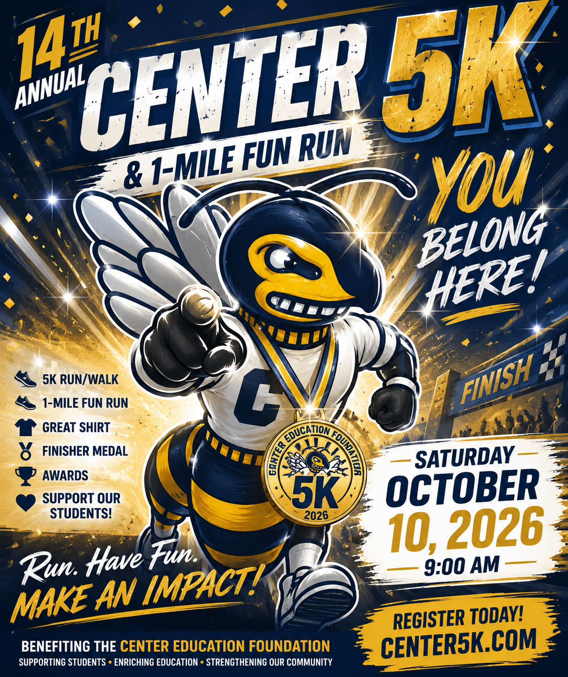 Register for Center School District 5K